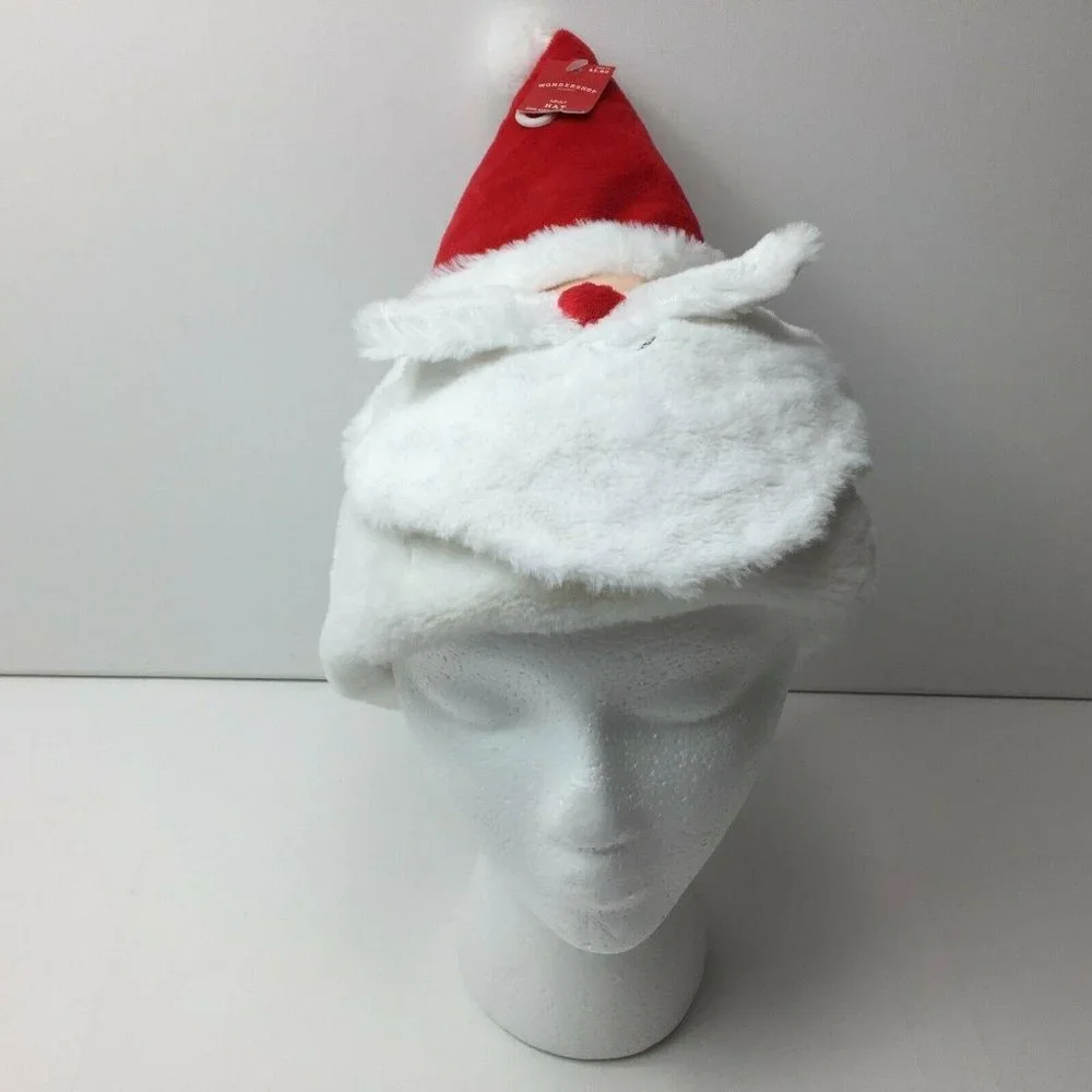 Wondershop Adult Red Santa Hat Face Mustache Beard Christmas Holiday One Size